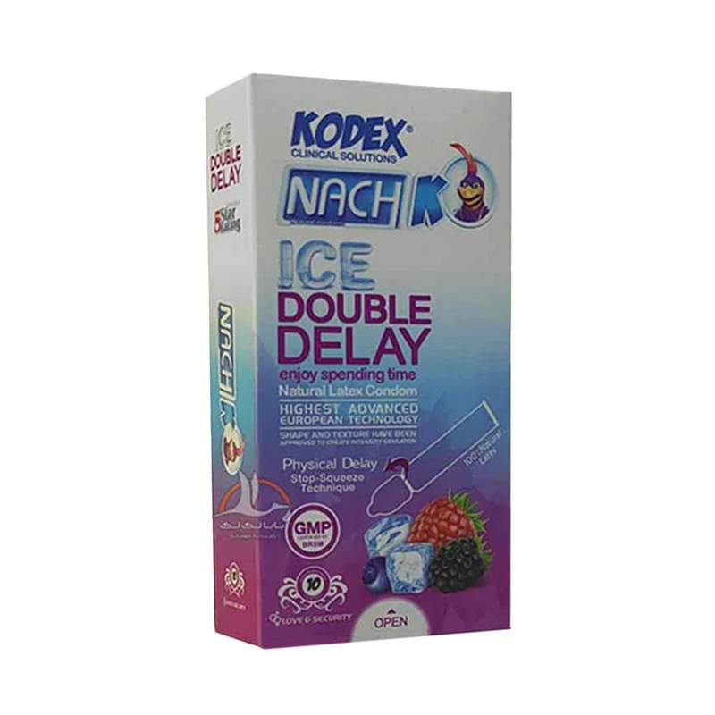 کاندوم ناچ کدکس مدل ICE DOUBLE DELAY بسته 10 عددی به همراه کاندوم ناچ کدکس مدل 690 BIG DOTS بسته 10 عددی