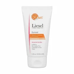 کرم ضد آفتاب لایسل مدل سانسل رنگی بژ طبیعی با SPF50 مناسب پوست نرمال تا خشک حجم ۴۰ میلی لیتر