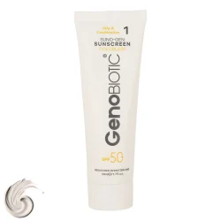 کرم ضد آفتاب بی‌رنگ ژنوبایوتیک SPF 50 مدل Sunogen ‌مناسب پوست‌های چرب و مختلط حجم 50 میلی‌لیتر