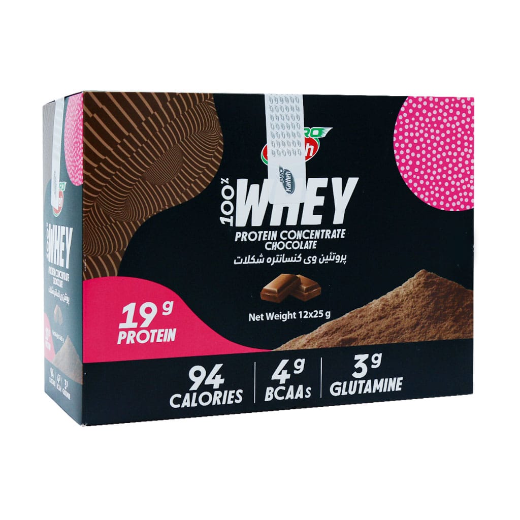 پروتئین وی ساشه ای شکلاتی کاله پرو بسته 12 عددی