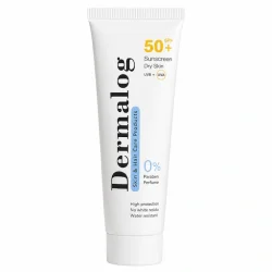  کرم ضد آفتاب درمالوگ مدل بی رنگ با SPF 50 مناسب پوست خشک حجم 50 میلی لیتر
