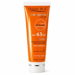  کرم ضد آفتاب دکتر ژیلا مدل رنگی با SPF 63 مناسب انواع پوست وزن 50 گرم