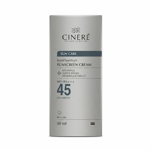کرم ضد آفتاب سینره مدل آقایان با SPF 45 مناسب انواع پوست حجم 50 میلی لیتر