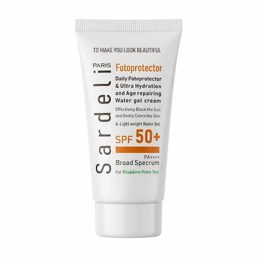 کرم ضد آفتاب ساردلی مدل بی رنگ با SPF 50 مناسب پوست چرب و مختلط حجم 50 میلی لیتر