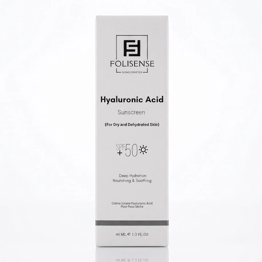 کرم ضد آفتاب فلوئسنس مدل هیالورونیک اسید با SPF 50 مناسب پوست خشک و دهیدراته حجم 40 میلی لیتر