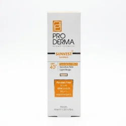  کرم ضد آفتاب پرودرما مدل رنگی بژ روشن با SPF 40 مناسب پوست معمولی و حساس حجم 40 میلی لیتر