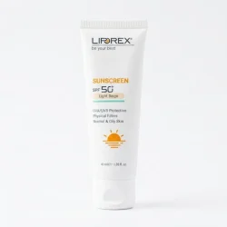  کرم ضد آفتاب لیپورکس مدل رنگی بژ روشن با SPF 50 مناسب پوست نرمال و چرب حجم 40 میلی لیتر