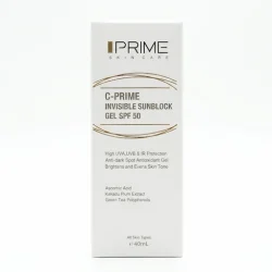  ژل ضد آفتاب پریم مدل ویتامین C با SPF 50 مناسب انواع پوست حجم 40 میلی لیتر