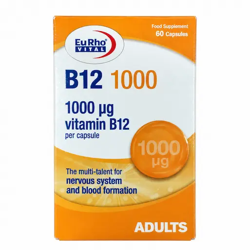 کپسول نرم ویتامین B12 1000 میکروگرم یوروویتال 60 عدد